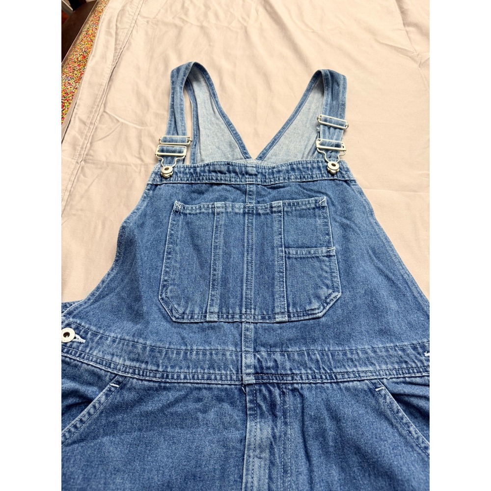 Vintage Gap Factory Store Denim Overalls Medium Wash Wide Leg Carpenter Mens M